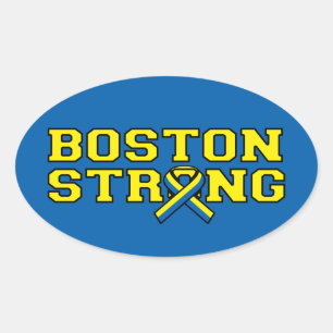 BOSTON STRONGリボングラフィック 楕円形シール