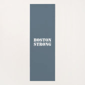"Boston Strong" 白 + 青 / グレー ヨガマット (裏面)