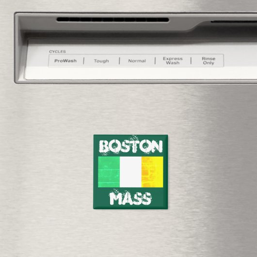 Boston Strong Irish Pride – Irish Flag Boston MA マグネット (インサイチュ (食洗機))