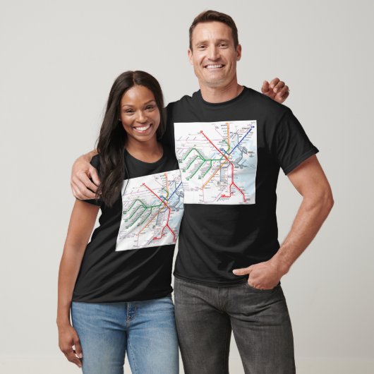 Boston subway map  United States  Tシャツ (ユニセックス)