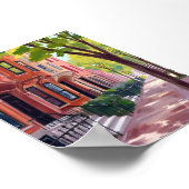 Boston Summer | Massachusetts Brownstone Houses ポスター (角)