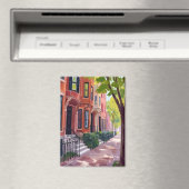 Boston Summer | Massachusetts Brownstones マグネット (インサイチュ (食洗機))