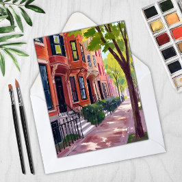 Boston Summer | Massachusetts Brownstones Card