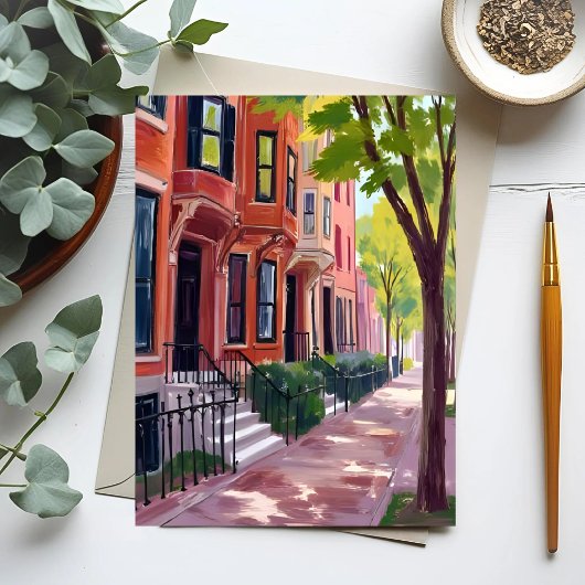 Boston Summer | Massachusetts Brownstones Card