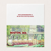 Boston Swan Boats in Pencil and Ink folded card (外部フラット)