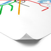 Boston T Rail Map Art ポスター (角)