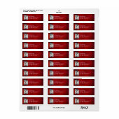 Boston Terrier黒白と赤の裏地 ラベル (フルシート)