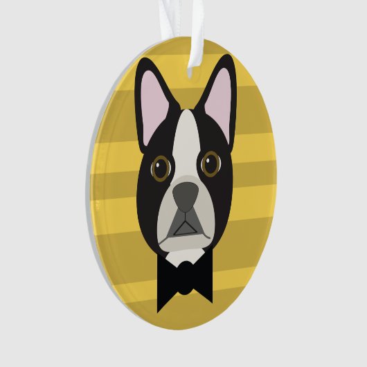 Boston Terrier オーナメント (正面)