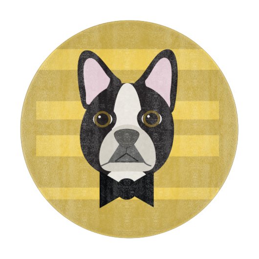 Boston Terrier カッティングボード (正面)