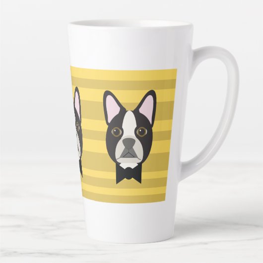 Boston Terrier カフェラテマグ (右)