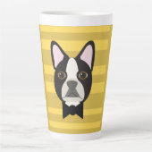 Boston Terrier カフェラテマグ (正面)