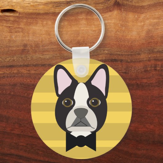 Boston Terrier キーホルダー (裏面)