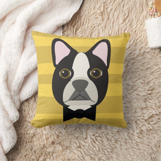 Boston Terrier クッション (ブランケット)