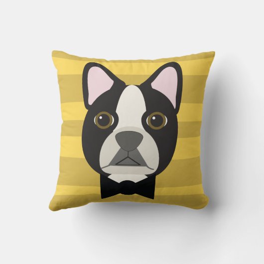 Boston Terrier クッション (裏面)