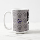 Boston Terrier コーヒーマグカップ (左)