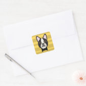 Boston Terrier スクエアシール (封筒)