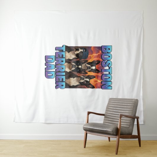 Boston Terrier タペストリー (インサイチュ(横))