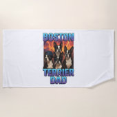 Boston Terrier ビーチタオル (正面)