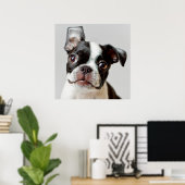 Boston Terrier ポスター (ホームオフィス)