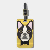Boston Terrier ラゲッジタグ (正面縦)