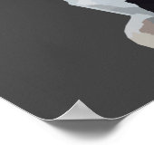 Boston Terrier 犬の水彩ポスター（オーダーメイド） ポスター (角)