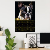 Boston Terrier 2026 Calendar  ポスター (ホームオフィス)