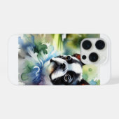 Boston Terrier 251024AREF109 - Watercolor iPhoneケース (裏面横)