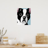 Boston Terrier Art ポスター (キッチン)