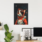 Boston Terrier Astronaut Poster, Boston Terrier ポスター (ホームオフィス)