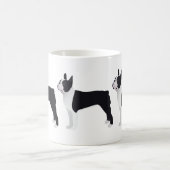 Boston Terrier Basic Breedカスタマイズ可能デザイン コーヒーマグカップ (中央)
