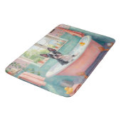 Boston Terrier Bath Time Cute Bathroom Decor バスマット (アングル)