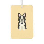 Boston Terrier beige カーエアーフレッシュナー (裏面)