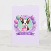 Boston Terrier Birthday Card シーズンカード (正面)