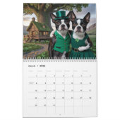 Boston Terrier Calendar カレンダー (3月 2026)