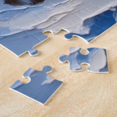 Boston Terrier Christmas Boat Holiday ジグソーパズル (側面)