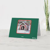 Boston Terrier Christmas Cookie Card カード (裏面)