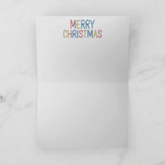 Boston Terrier Christmas Cookie Card カード (内部)