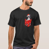 Boston Terrier Christmas Pocket for Boston Tシャツ (正面)