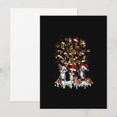Boston Terrier Christmas Tree Funny Xmas Boston Te 招待状 (正面/裏面)
