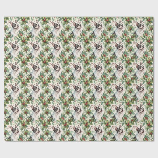 Boston Terrier Christmas Wrapping Paper ラッピングペーパー (フラット)