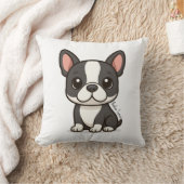 Boston Terrier Custom Name クッション (ブランケット)