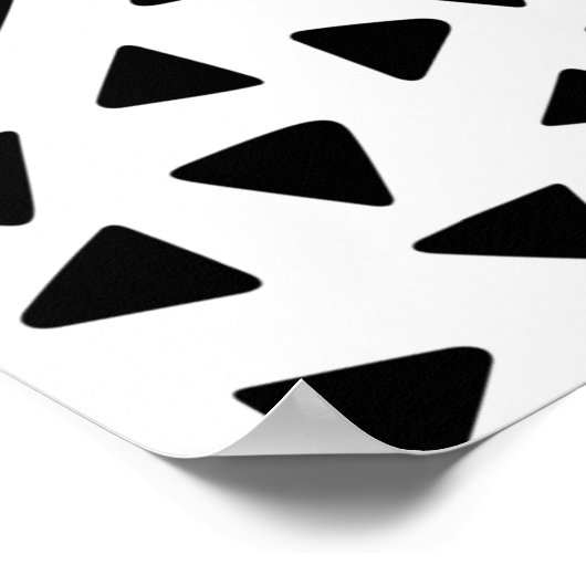 Boston Terrier Cute Black and White ポスター (角)