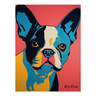 Boston Terrier Dog 001 - Bruno Pokopen ポスター