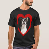 Boston Terrier  Dog Heart   Terrier  Boston Terrie Tシャツ (正面)