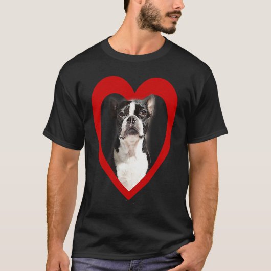 Boston Terrier  Dog Heart   Terrier  Boston Terrie Tシャツ (正面)
