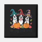Boston Terrier Dog Lover Fall Ya'll Halloween Cost マグネット (正面)