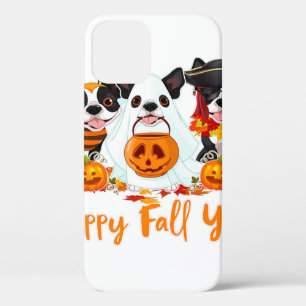 Boston Terrier Dog Lover Fall Yall Halloween Costu iPhone 12 Proケース