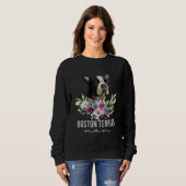 Boston Terrier   Dog Mom スウェットシャツ (正面フル)