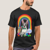 Boston Terrier Dog Mom Easter Eggs Bunny Rabbit Tシャツ (正面)