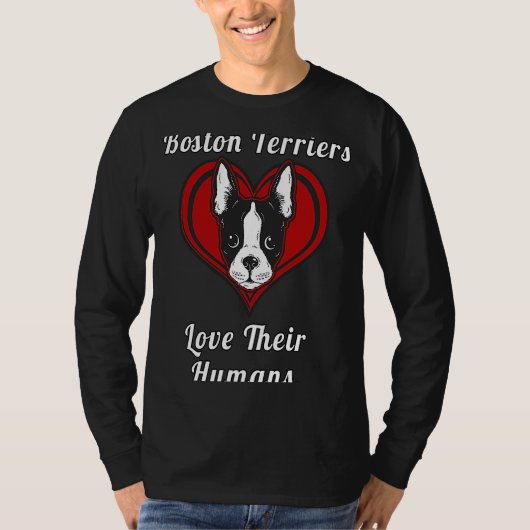Boston Terrier Dog Owner Boston Terriers Love Thei Tシャツ (正面)